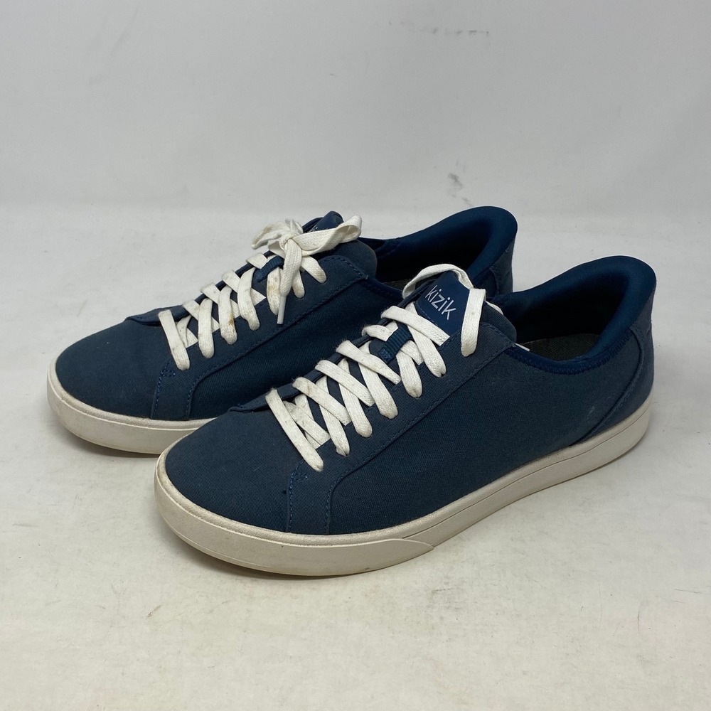 Kizik Madrid Eco Navy Blue Canvas Hands-Free Sneakers Womens 9 Mens 7.5